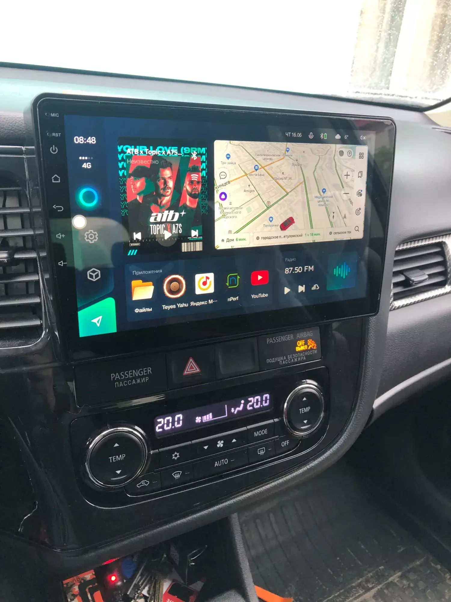 Магнитола Mitsubishi Outlander 3 2012-2023 (поддержка климата, БК и 360) -  Teyes CC3L на Android 10, 8-ядер, CarPlay, 4G SIM-слот