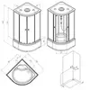 Am.Pm W94C-401A-090MT X-Joy Deep кабина душевая  90x90, 1/4 круга,  профиль мат.хром, стекло прозрачное