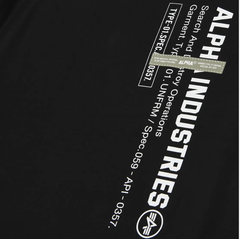 Футболка Alpha Industries Garment Type Tee Black (Черный)