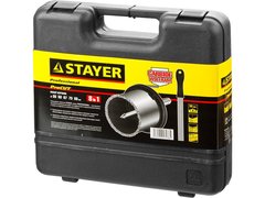 STAYER 8 шт, 33, 53, 67, 73, 83 мм, карбид вольфрама, набор кольцевых коронок, Professional (33345-H8)