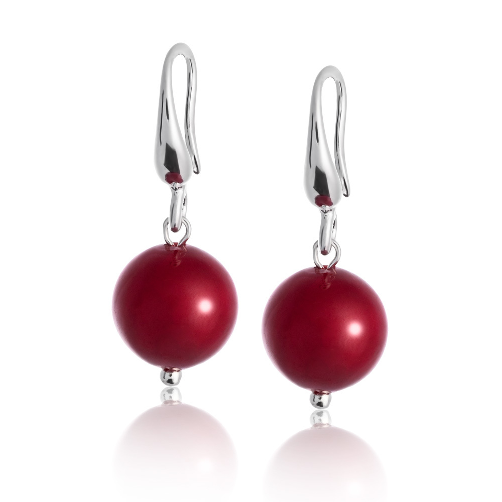 Серьги из натурального коралла