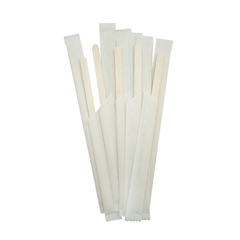 Размешиватель для напитков деревянный 140x6x1.8 мм в индивидуальной бумажной упаковке по 250 шт/уп