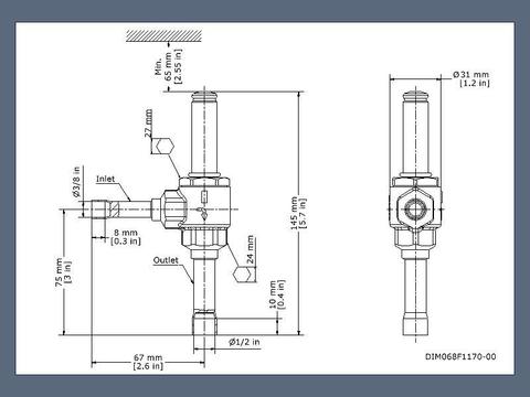 Клапан расширительный электроприводный AKV 10-4 Danfoss 068F1170