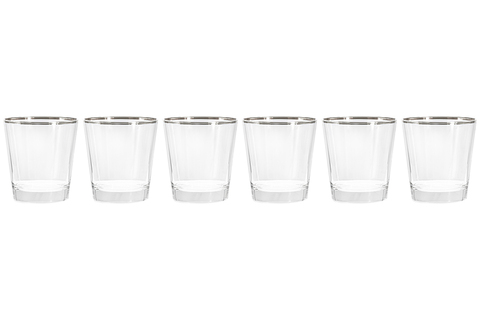 Набор стаканов для виски 6шт 365мл Le Stelle Gemma платина