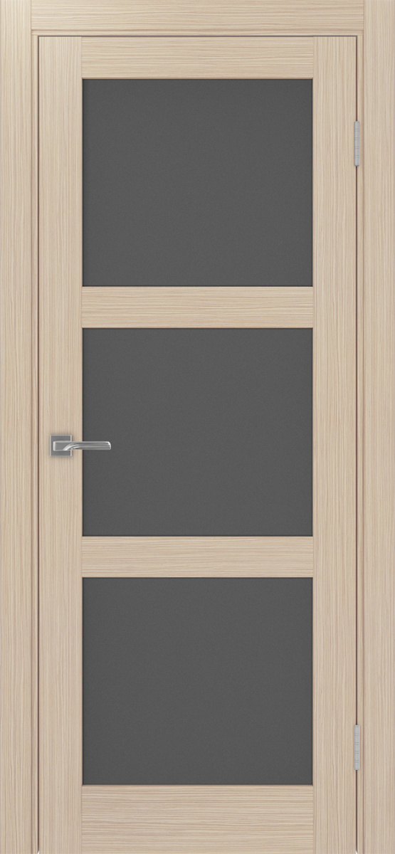 Дверь межкомнатная Оптима Порте Турин 530.222, цвет беленый дуб, экошпон, стекло графит