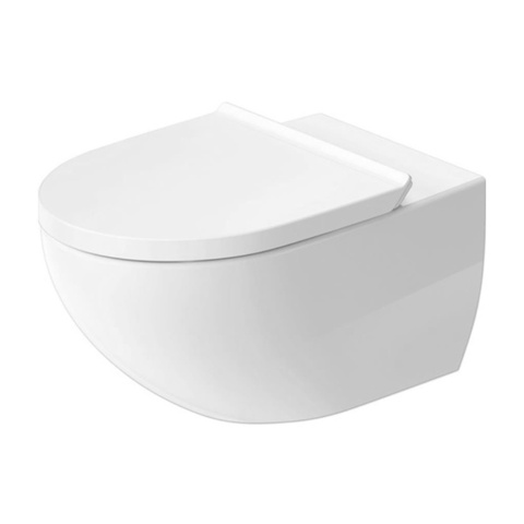 Duravit 45726900A1 (257209+006969) Duravit Architec Комплект: унитаз подвесн Rimless 575х365 мм, 257209 + сиденье с микролифтом быстросъемное 006969 петли нерж.+Durafix, цвет белый