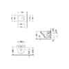 Duravit 25510900001 Унитаз, Duravit, Durastyle, подвесной, шгв 370*540*400, WonderGliss, цвет-белый