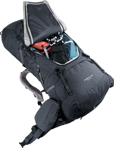 Картинка рюкзак туристический Deuter Aircontact Pro 85+10 Black - 12