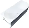 Aquanet 3805-N-MW-MB Ванна FAMILY ELEGANT A 1800х800 мм акрил.,слив-перелив, Белый мат./черный–мат. Black matte (293077)