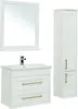 Aquanet 281189 Тумба с раковиной Бостон М 80 белый (ручки золото) (лит. мрамор) (281189)