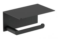 Держатель для туалетной бумаги с полочкой нерж. сталь VERONA 16876.N чёрный