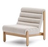 Кресло Magira из дуба с натуральной отделкой, бежевое