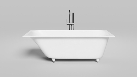 Salini 102011MRH Встраиваемая ванна с прямоугольной чашей, регулируемые ножки,  
покраска RAL снаружи