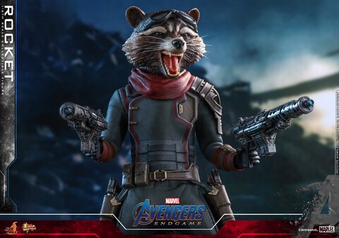Фигурка Енот Ракета масштаб 1/6 Мстители Финал Hot Toys