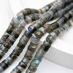 Лабрадор бусины, рондель, размер около 6*3,5 мм, цена за 26-27 шт (1/4 нити)