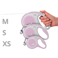 Flexi NEW LINE Comfort рулетка New Classic XS лента 3 м серый/розовый (до 15 кг)