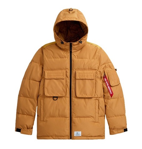 Куртка Alpha Industries Hooded Puffer Bronzed Brown (Коричневый)