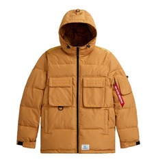 Куртка Alpha Industries Hooded Puffer Bronzed Brown (Коричневый)