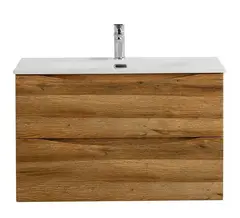 BelBagno MARINO-CER-N-800-2C-SO-RR-P MARINO-CER-N База под раковину подвесная с двумя выкатными ящиками, Rovere Rustico, 796x455x500, MARINO-CER-N-800-2C-SO-RR-P фото