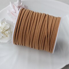 Шнур замшевый (искусственный), светло-коричневый, 2,3*1 мм, 1 метр, ШН004