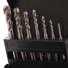 Набор метчиков машинных M3 -M12 HSSE DIN371/376 (Винт., C/2,5P, R39) 7пр Volkel 47864