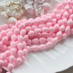 Майорка Капля, зефирно-розовая 10*14 мм, 1 нить, МА211