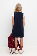 платье  для девочки  К 5883/индиго