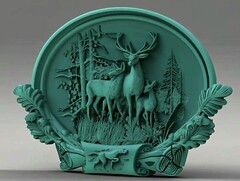 Силиконовый молд № 0203 Панно с оленями