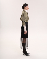 Рубашка хлопковая олива