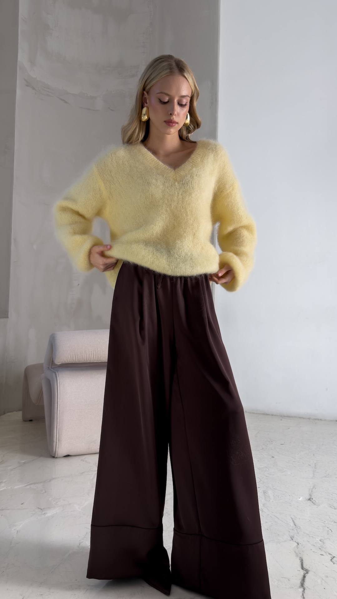 Пуловер из kid мохера PREMIUM QUALITY