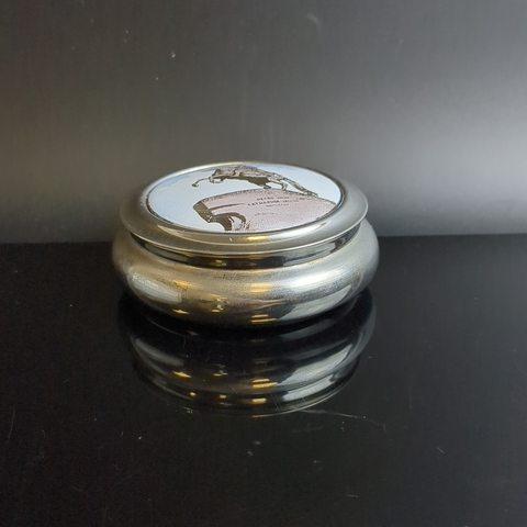 Шкатулка для мелочей - Ленэмальер. ЛЭ.- Финифть паятник Петру I - СССР 1950-е годы