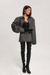 Юбка-баска в полоску