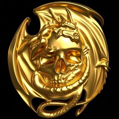 Силиконовый молд Череп с драконом