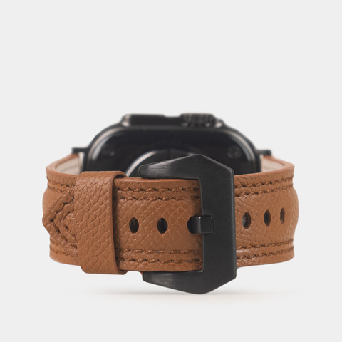 Ремешок для Apple Watch Ultra 49mm из кожи Saffiano, цвета карамель