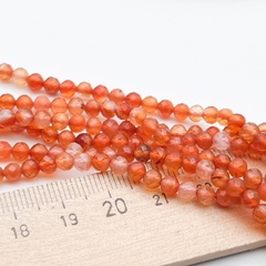 Сердолик граненый бусины, диаметр 3,9-4,1 мм, цена за нить 38 см
