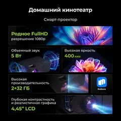 Проектор Cactus CS-PRM.04B.WUXGA-A LCD 400Lm ANSI (1920x1080) 2000:1 ресурс лампы:50000часов 1xUSB typeA 1xHDMI 2.5кг — фото 3