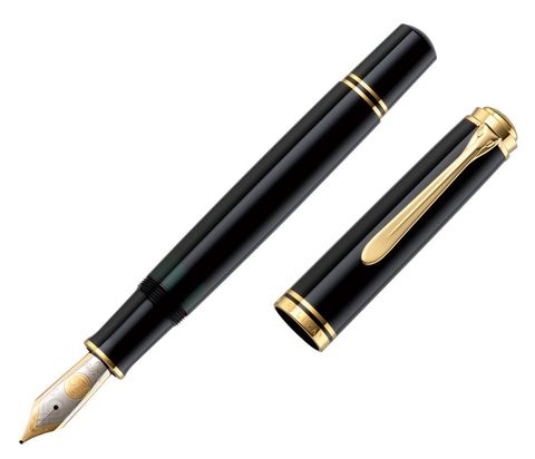 Ручка перьевая Pelikan Souverän® M800 черный EF перо золото 18K с родиевым покрытием подар.кор. (995555)