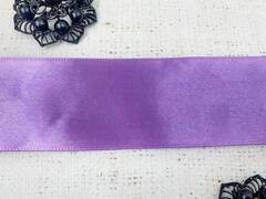 Лента атласная, ш. 5 см, светло-фиолетовый