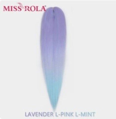 Канекалон M10 Easy Braid (искуственные волосы) 3 цветный Lavander/ light_pink/ light_mint
