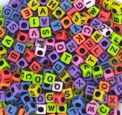 Бусины буквы, р. 5 мм, 50 гр
