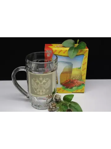 Кружка пивная "Герб" 1шт 500мл