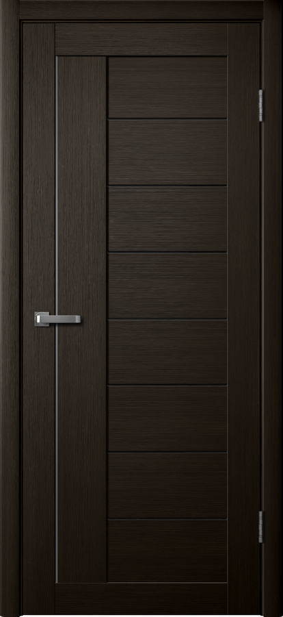 Дверь межкомнатная Двероникс 01Л, цвет мокко дуб, экошпон, стекло черное