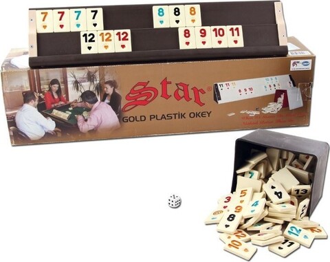 STAR GOLD PLASTIC RUMMY SET