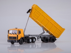 MAZ-6422 yellow and semi-trailer of wood chips MAZ-9506-30 1:43 AutoHistory