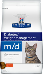 Ветеринарный корм для кошек Hill`s Prescription Diet m/d, при диабете/лишнем весе, с курицей