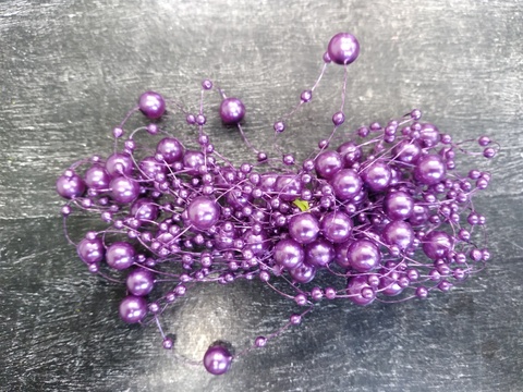 бусины на леске 4метра цвет фиолетовый