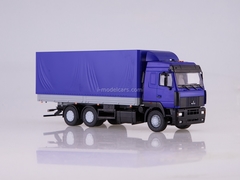 MAZ-6312 flatbed with awning blue-gray 1:43 AutoHistory