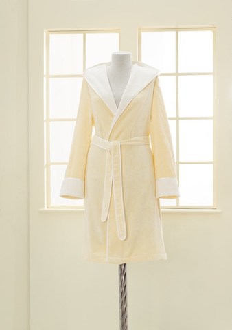 NEHİR - НЕГИР желтый бамбуковый женский халат Soft Cotton (Турция)