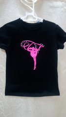 Футболка с аппликацией и стразами