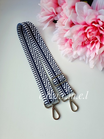 Dark blue zigzag Belt for bag